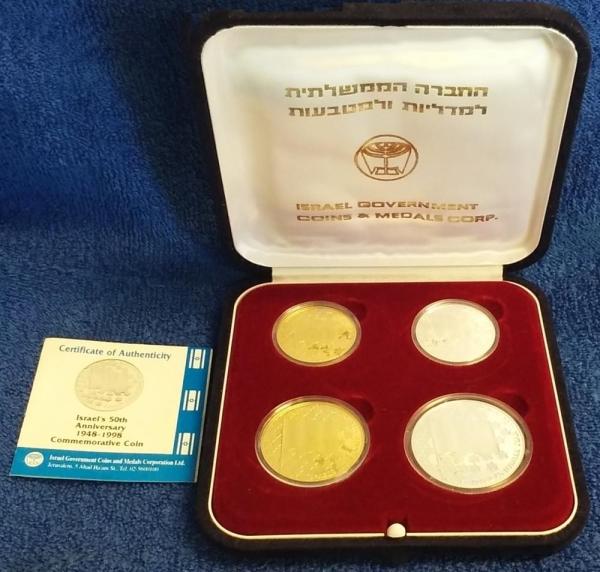 Israel 50th Anniversary Gold Set